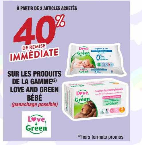 la gamme love and green bébé