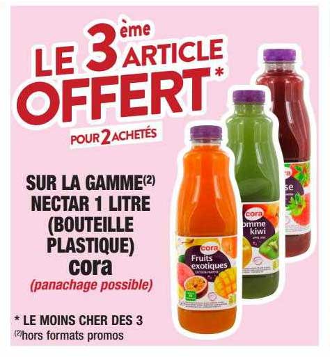 la gamme nectar 1 litre (bouteille plastique cora)