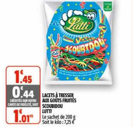 lacets à tresser aux goûts fruités scoubidou