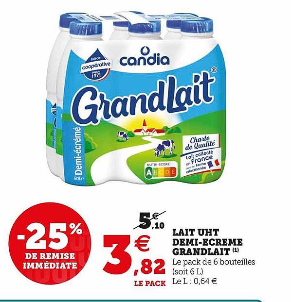 lait uht demi-écrémé grandlait