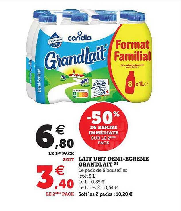lait uht demi-écrémé grandlait