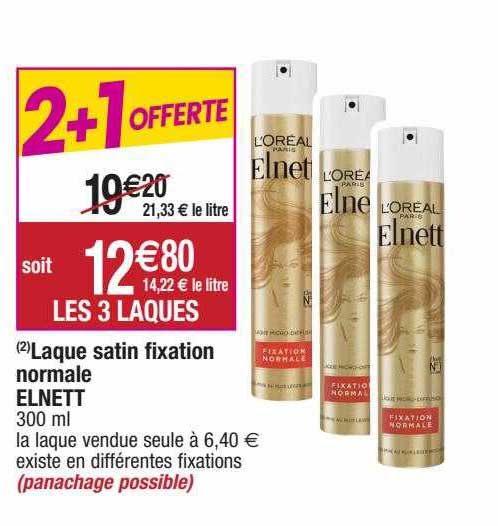 laque satin fixation normale elnett