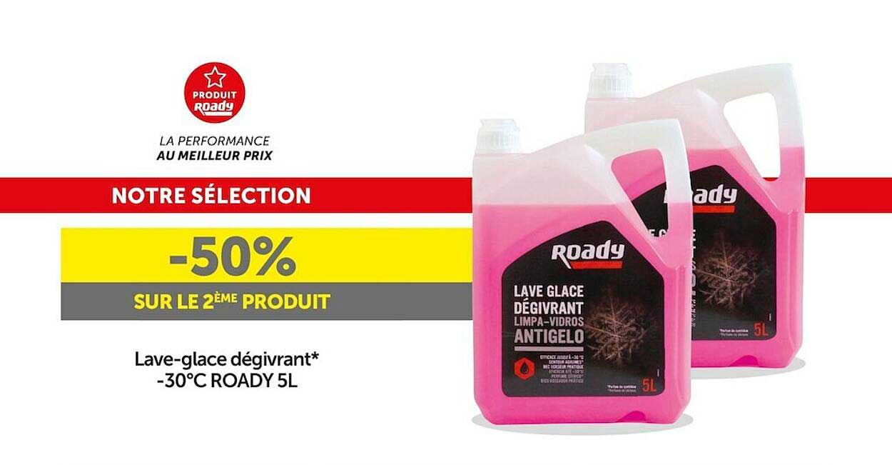 lave-glace dégivrant -30°c roady 5l