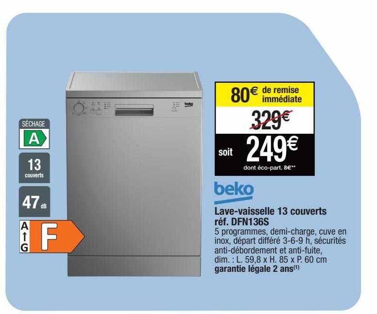 lave-vaisselle 13 couverts beko