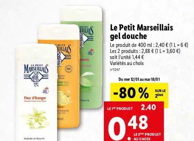 Le Petit Marseillais Gel Douche