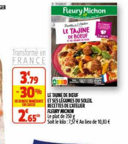 le tajine de bœuf et ses légumes du soleil recettes de l'atelier fleury michon