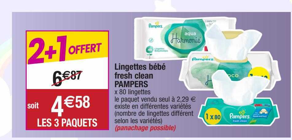 Lingettes Bébé Fresh Clean Pampers