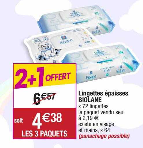 lingettes épaisses biolane