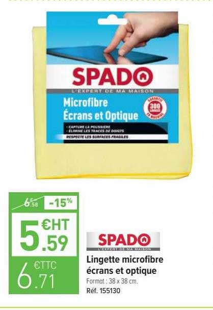 lingettes microfibre écrans et optique spado