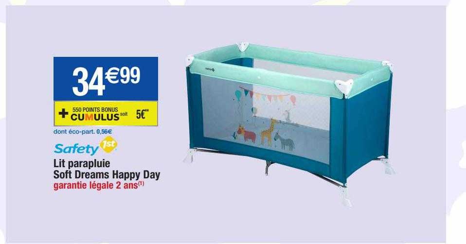 lit parapluie soft dreams happy day safety 1st
