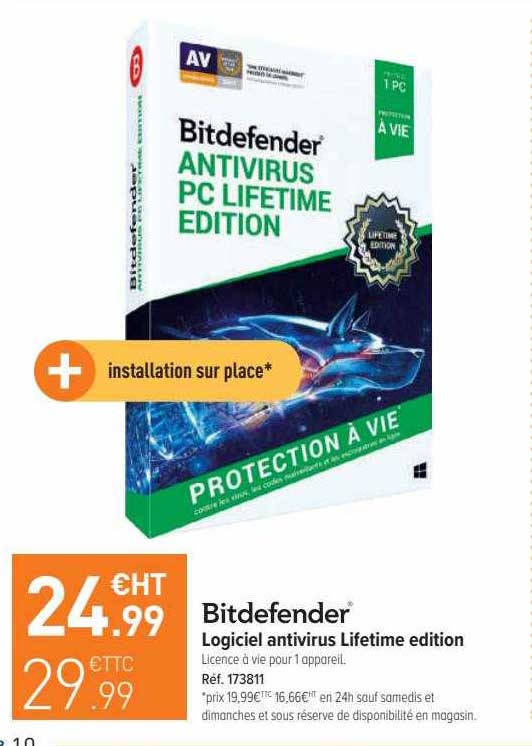 logiciel antivirus lifetime édition bitdefender