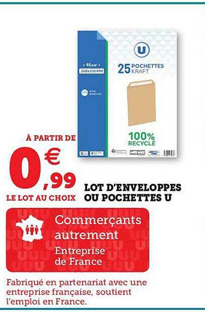 lot d'enveloppes ou pochettes u