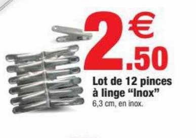 Lot De 12 Pinces à Linge "inox"