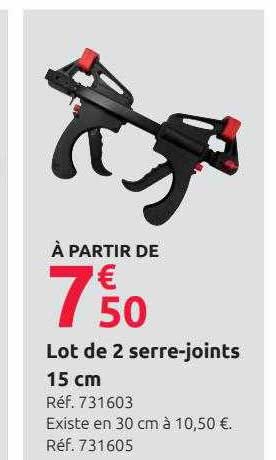 lot de 2 serre-joints 15 cm