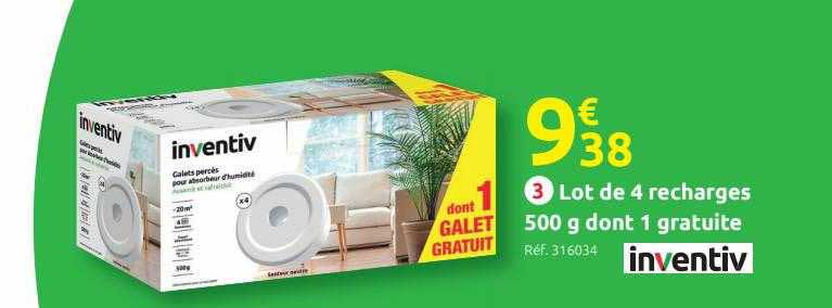 lot de 4 recharges 500 g dont 1 gratuite inventiv