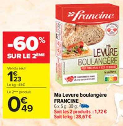 ma levure boulangère francine