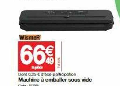 machine à emballer sous vide wismer