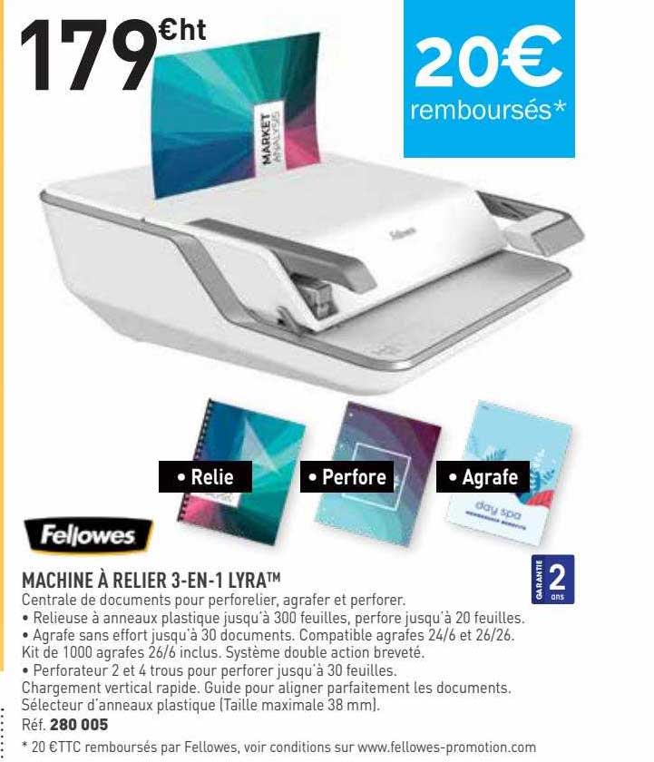 machine à relier 3-en-1 lyra fellowes