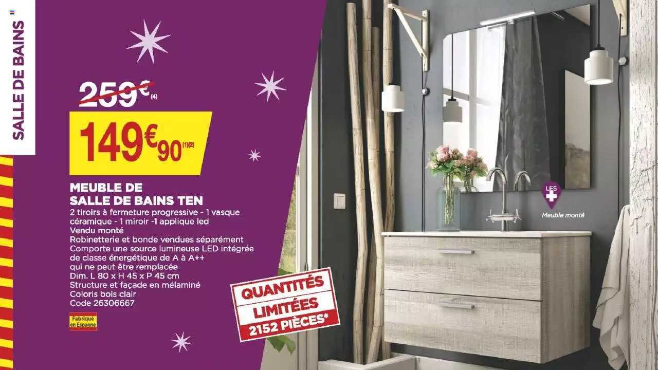 meuble de salle de bains ten