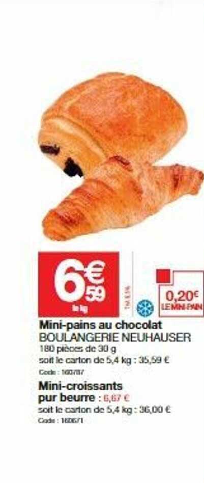 mini-pains au chocolat boulangerie neuhauser