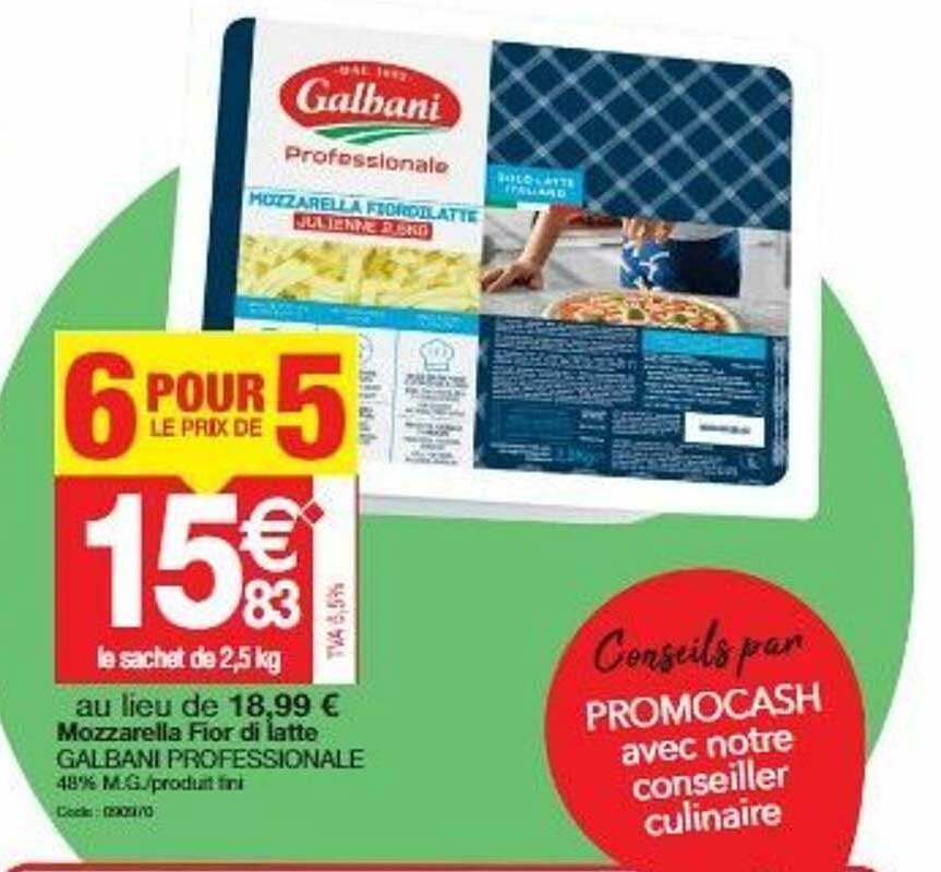 mozzarella fior di latte galbani professionale