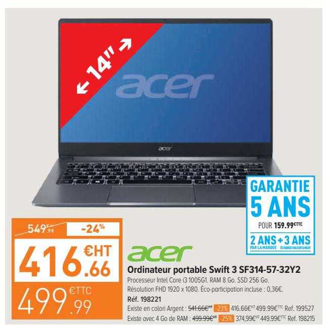 Ordinateur Portable Swift 3 Acer