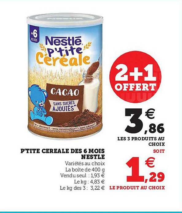 p'tite céréale dès 6 mois nestlé
