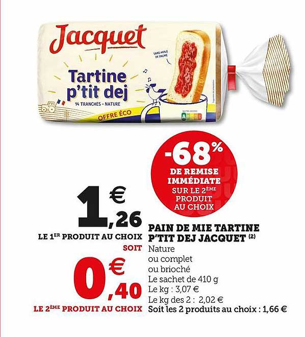 Pain De Mie Tartine P'tit Dej Jacquet