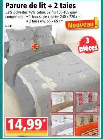 Parure De Lit + 2 Taies