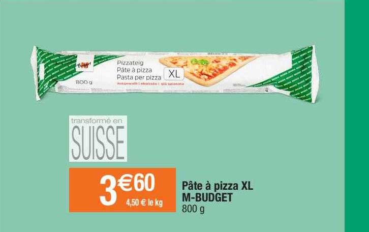 pâte à pizza xl m-budget