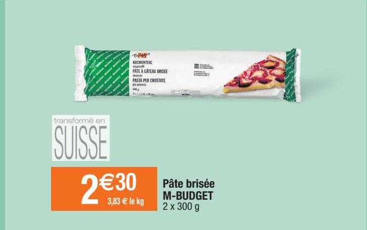 pâte brisée m-budget