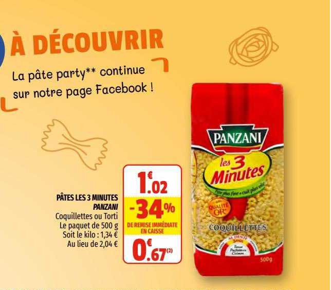 pâtes les 3 minutes panzani