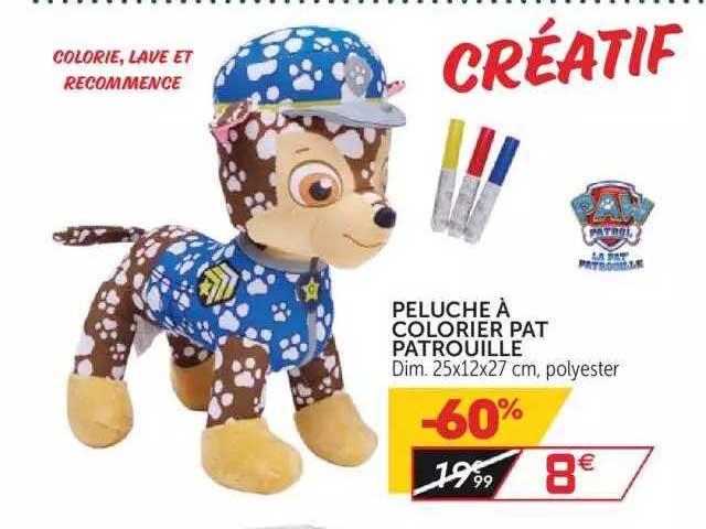peluche à colorier pat patrouille