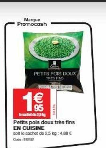 petits pois doux très fins en cuisine