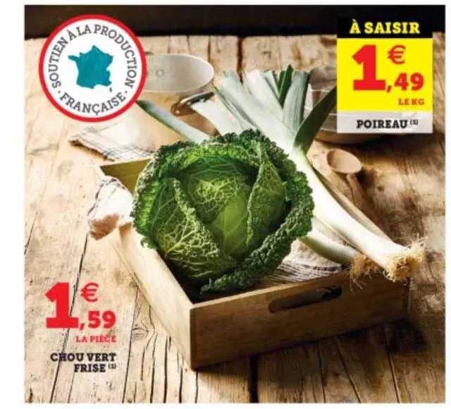 poireau, chou vert frisé