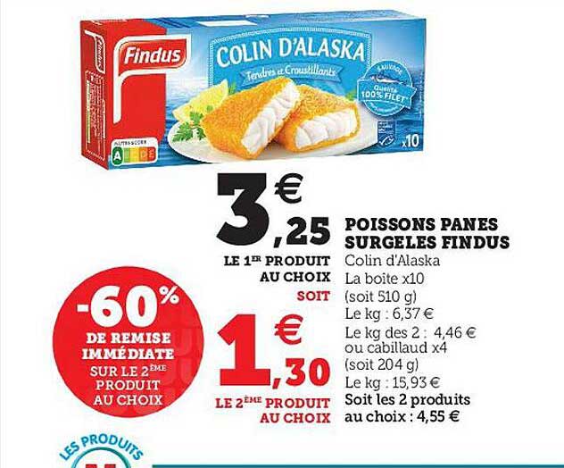 Poisson Panés Surgelés Findus