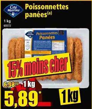 poissonnettes panées cité marine