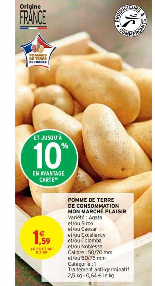 pomme de terre de consommation mon marché plaisir