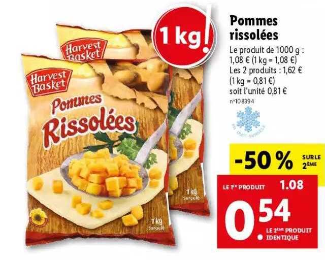 pommes rissolées harvest basket