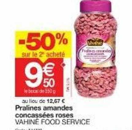 pralines amandes concassées roses vahiné food service