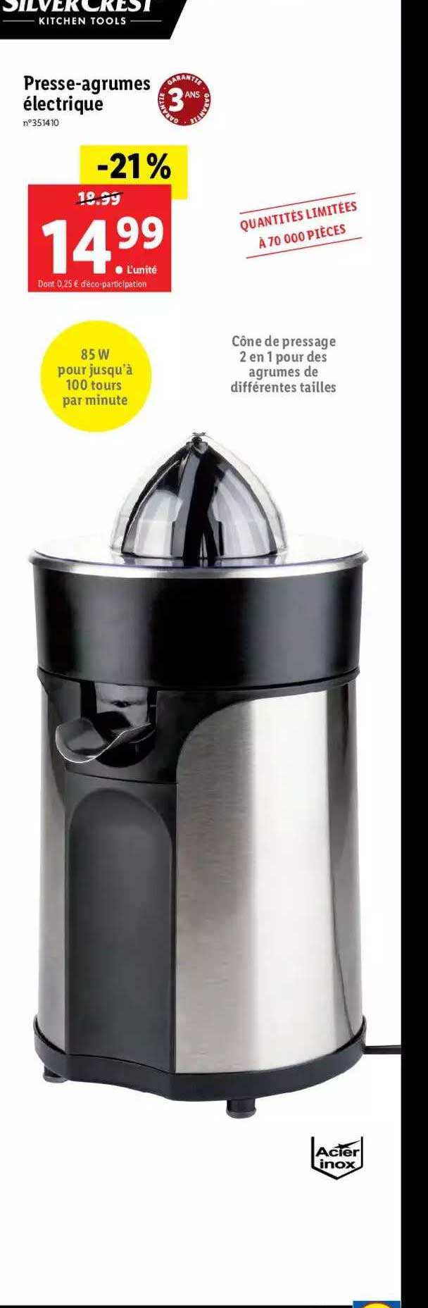 presse-agrumes électrique silverCrest
