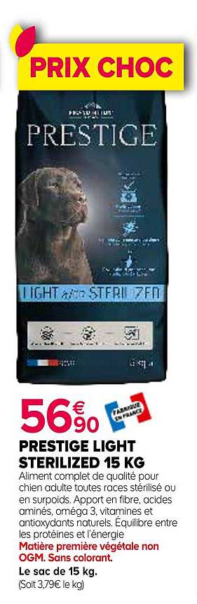 prestige light sterilized 15 kg