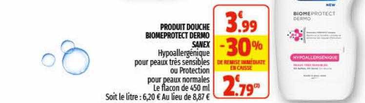 produit douche biomeprotect dermo sanex