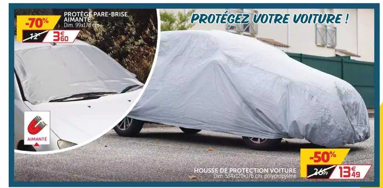 protège pare-brises aimante, housse de protection voiture