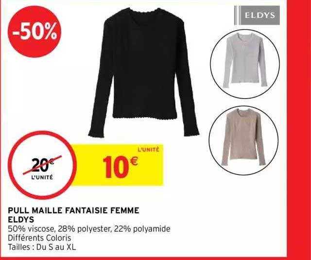 Pull Maille Fantaisie Femme Eldys