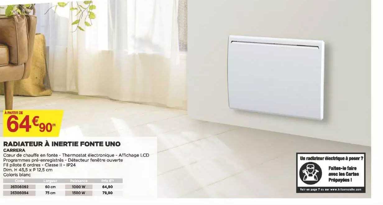 Radiateur à Inertie Fonte Uno Carrera