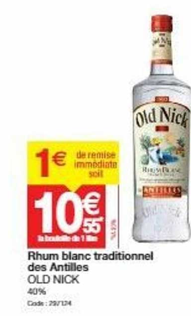 Rhum Blanc Traditionnel Des Antilles Old Nick