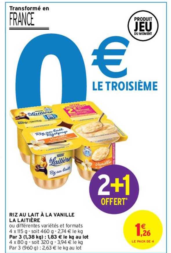 Riz Au Lait à La Vanille La Laitière