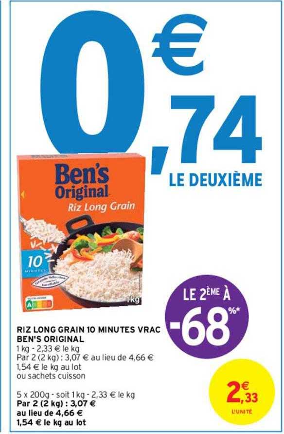 riz long grain 10 minutes vrac ben's original