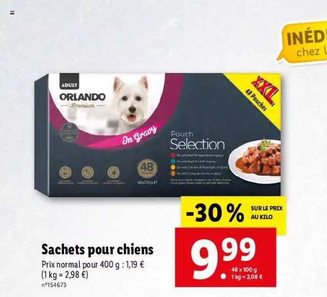 sachets pour chiens orlando
